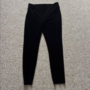 LOFT Black Stretch Velvet Leggings